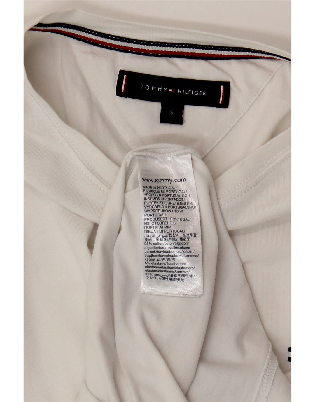 TOMMY HILFIGER T-Shirt Homme Haut Petit Blanc Coton