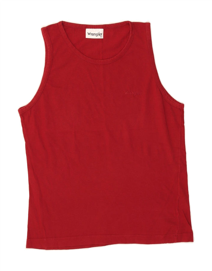 WRANGLER Womens Vest Top UK 14 Medium Red Cotton Vintage Wrangler and Second-Hand Wrangler from Messina Hembry 
