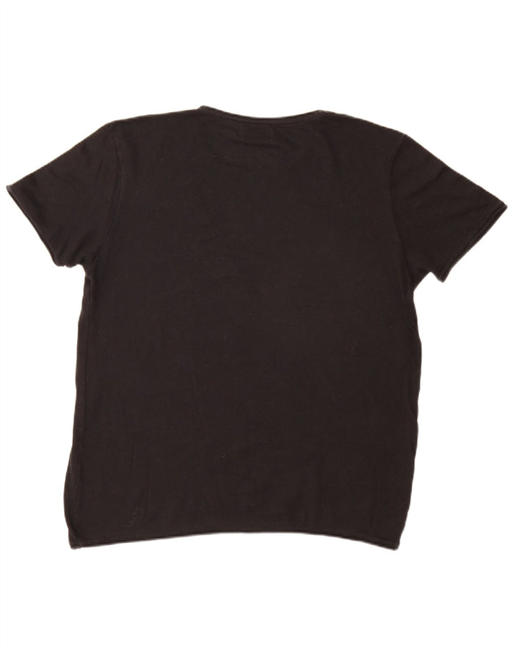 Zara T-Shirt Homme Haut Large Coton Noir