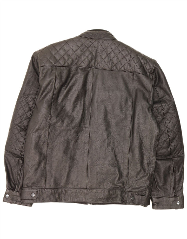 Texpeed Veste en cuir pour homme UK 40 Large Noir