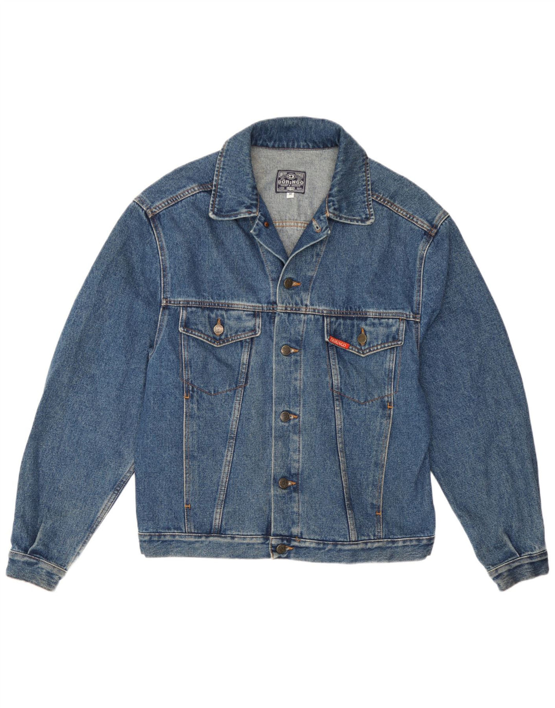 Doringo Veste en jean pour homme UK 38 Bleu moyen Coton