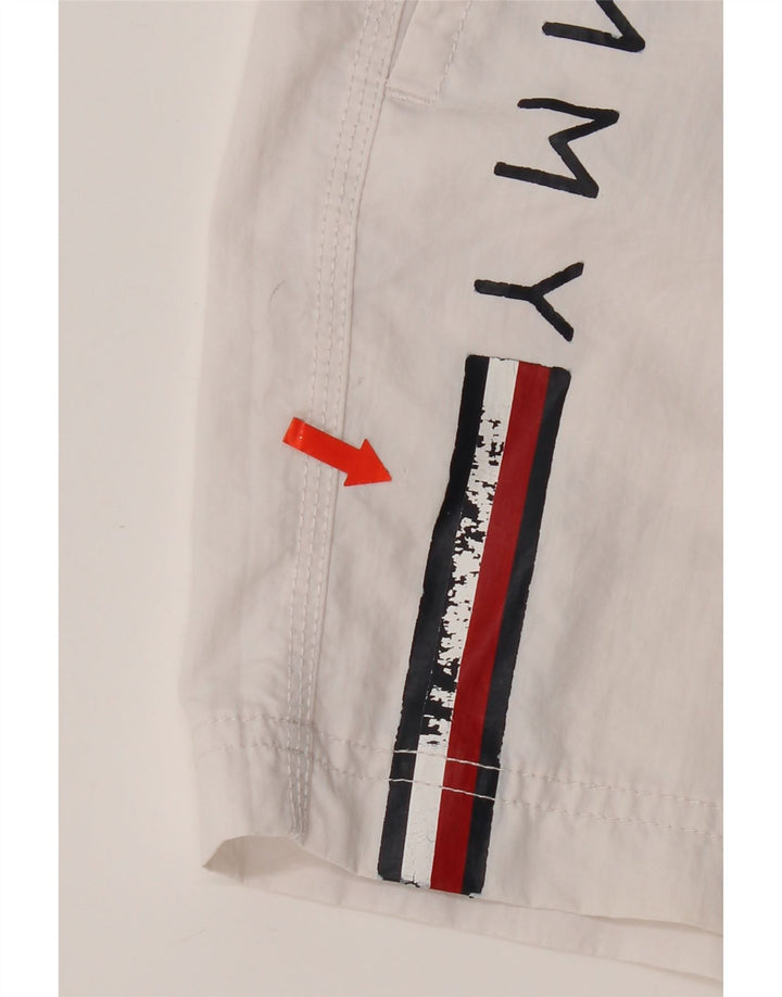 Tommy Hilfiger Short de bain graphique pour femme UK 12 Blanc moyen