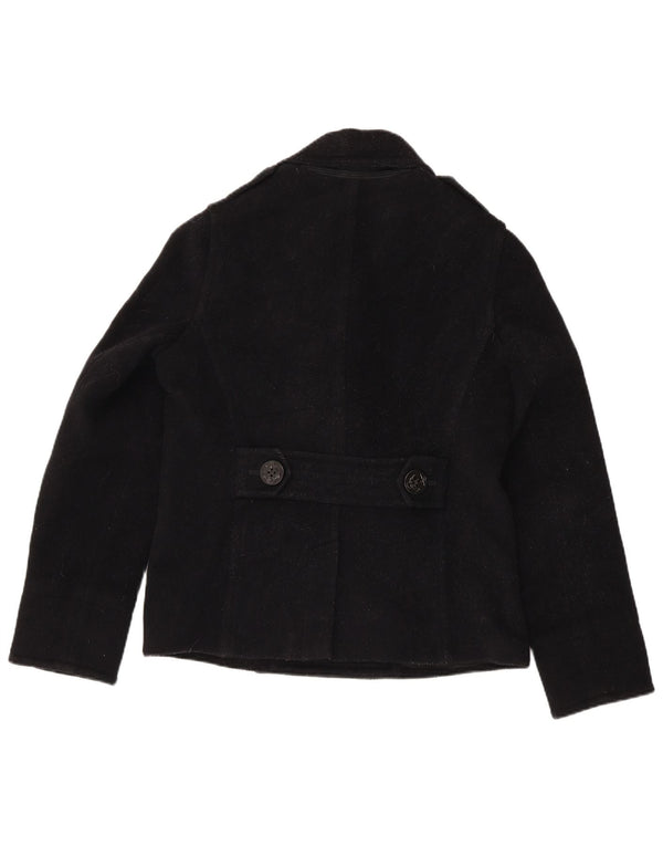 Ralph Lauren Caban Femme UK 14 Laine Noir Moyen