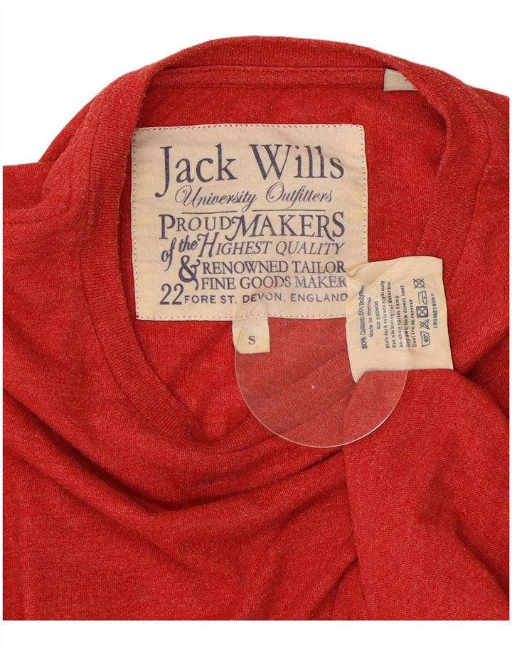 JACK WILLS Haut graphique à manches longues pour homme en coton rouge
