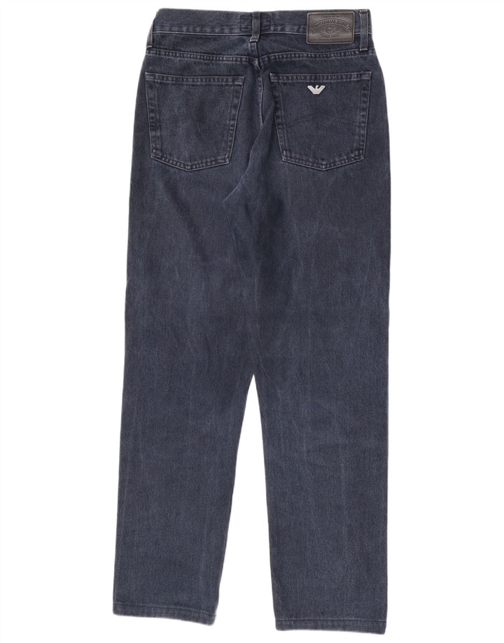 Armani Femme Jean Droit W32 L32 Bleu Marine Coton