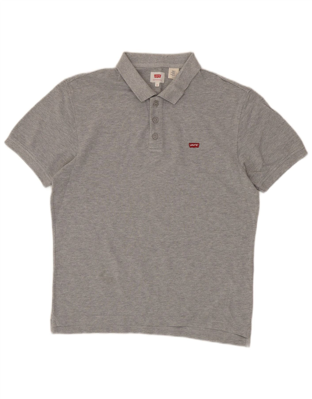 LEVI'S Polo Homme Petit Gris Coton