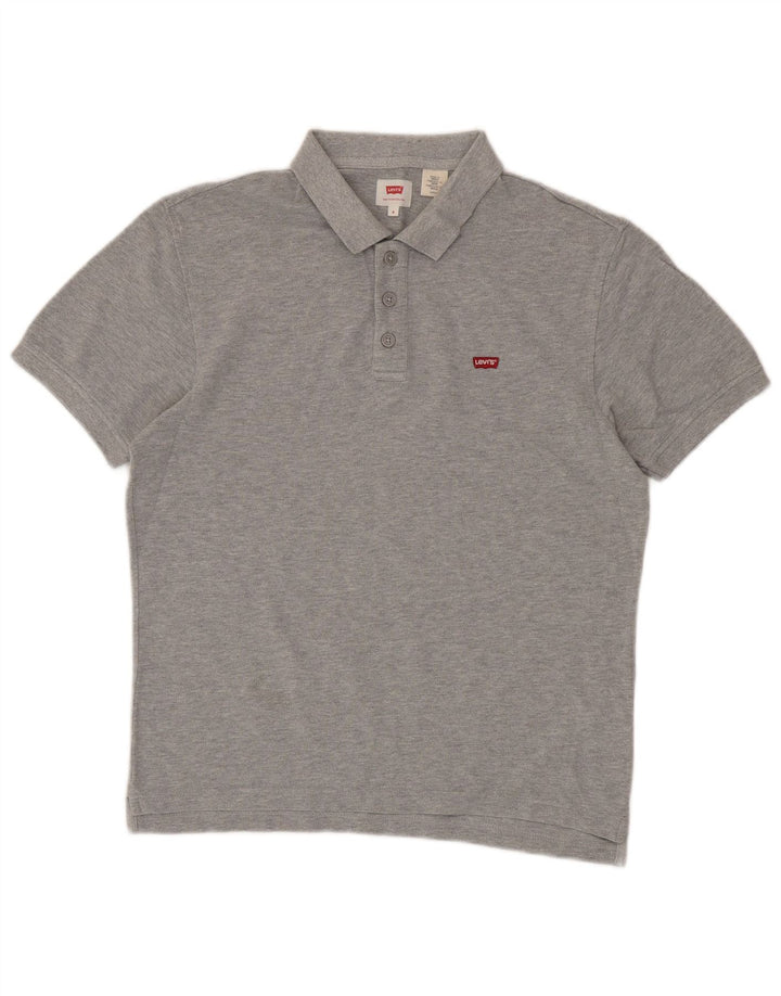 LEVI'S Polo Homme Petit Gris Coton