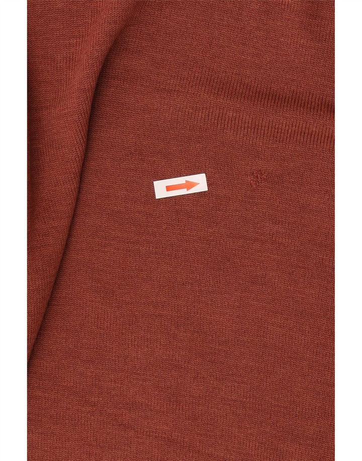 Lacoste Mens Crew Neck Jumper Pull Taille 5 Grande Laine Marron
