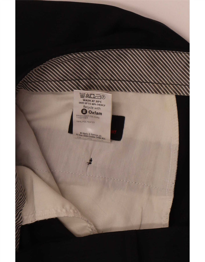 Marks & Spencer Pantalon de Costume Droit Homme W38 L33 Bleu Marine Polyester