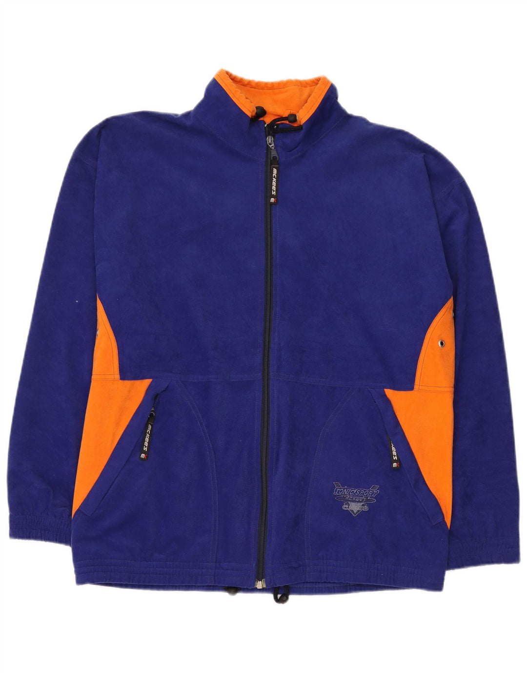 MC Kee's Veste Polaire Homme UK 42 XL Bleu Marine Colorblock Polyester