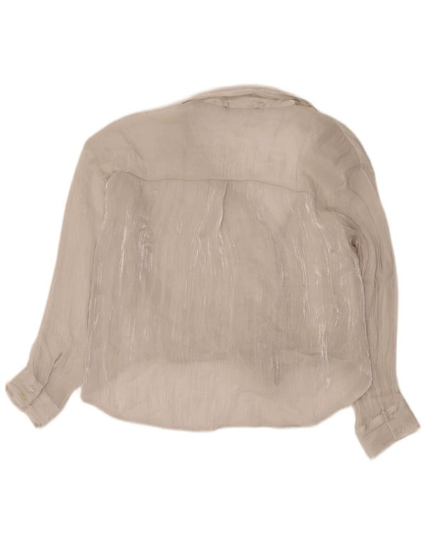 Zara Chemisier surdimensionné transparent pour femme UK 14 Blanc moyen