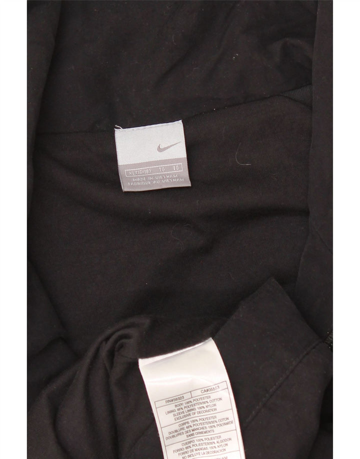 Nike Veste de survêtement pour femme US 16/18 XL Noir Colorblock Polyester