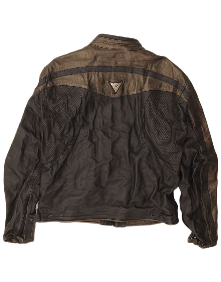 Dainese Veste de course en cuir pour homme EU 54 Grand cuir color block noir