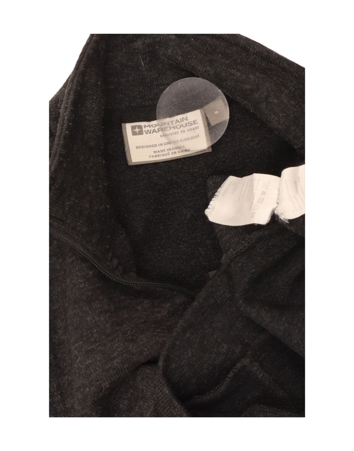 MOUNTAIN WAREHOUSE Sweat-Shirt Col Zippé Homme Gris Moyen Moucheté