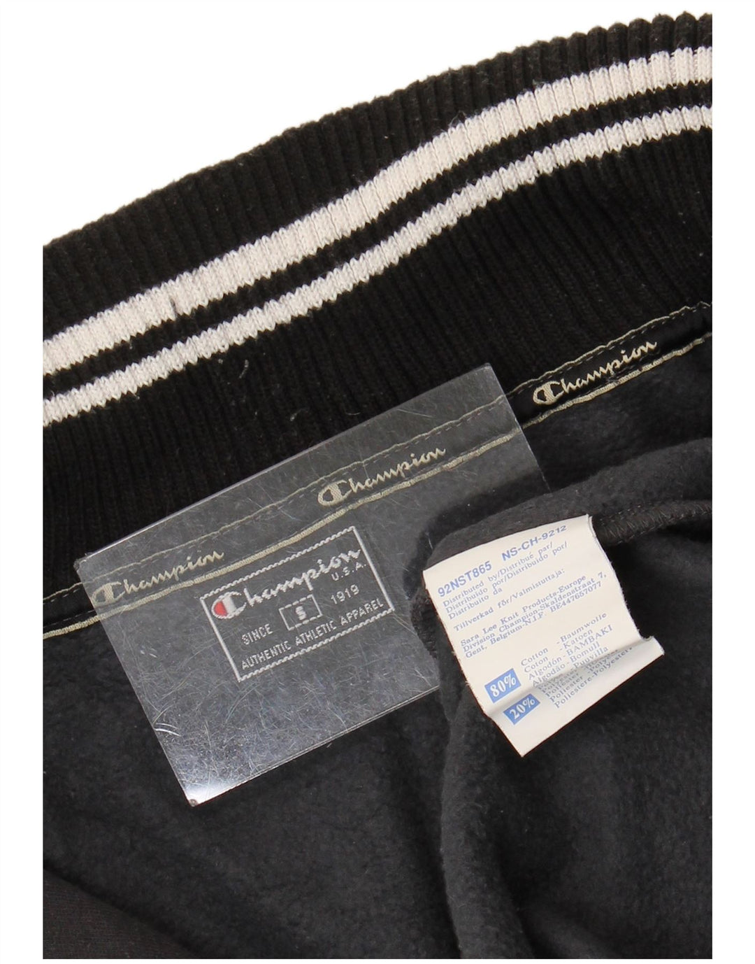 Champion Sweat-shirt à col zippé pour homme Petit gris Coton