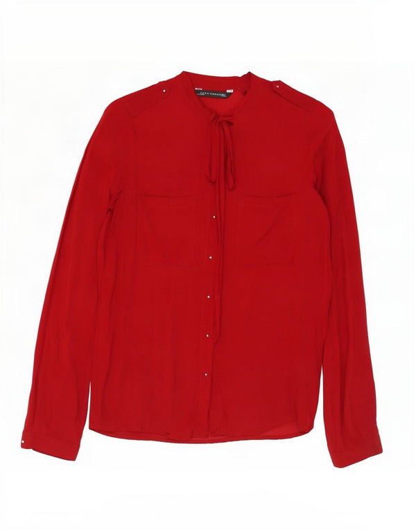 Zara Chemisier militaire pour femme UK 10 Small Bordeaux