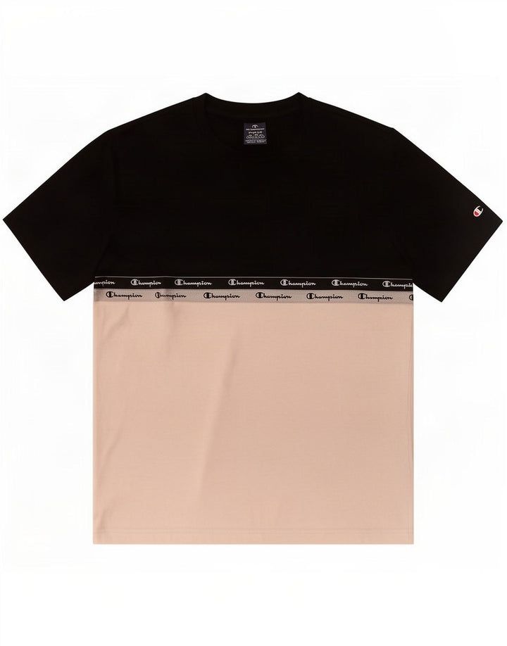 Champion T-Shirt Graphique Homme Noir Moyen Colourblock