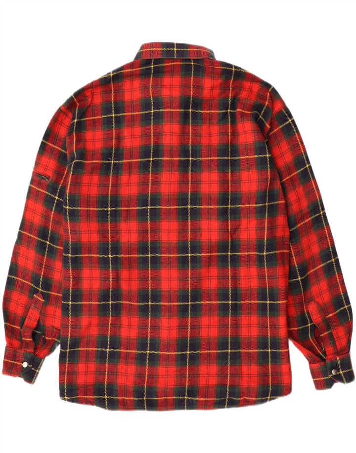 Chemise en flanelle homme vintage 2XL carreaux rouges