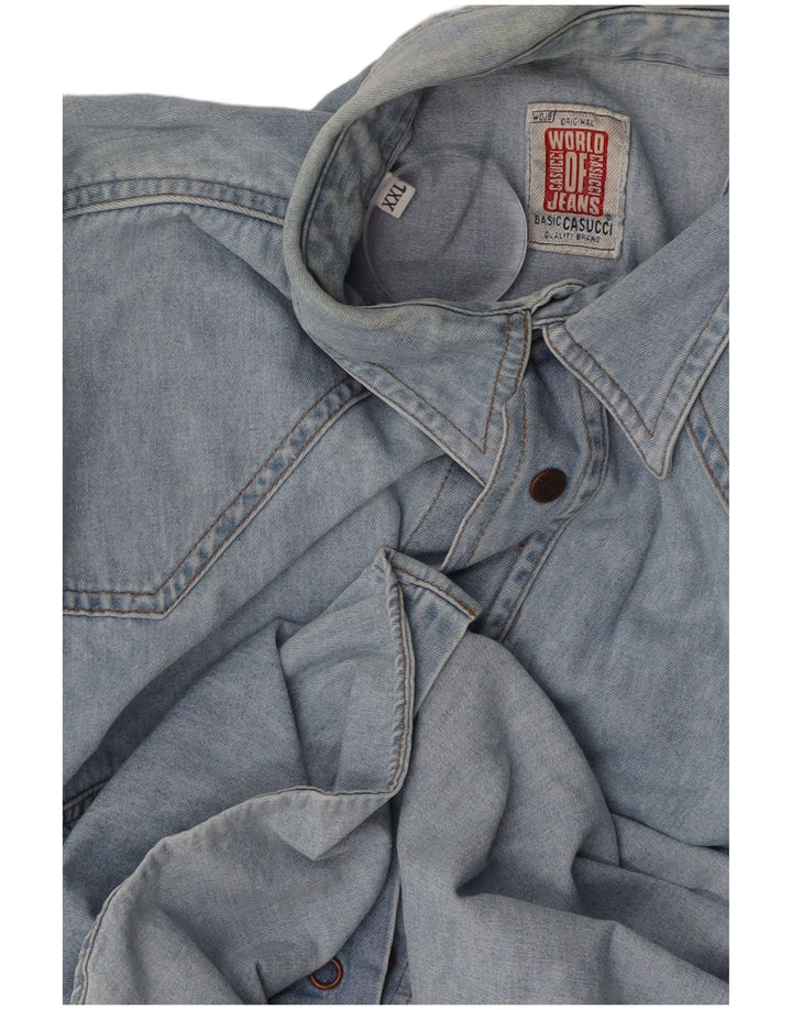 CASUCCI Chemise en Jean Homme 2XL Bleu