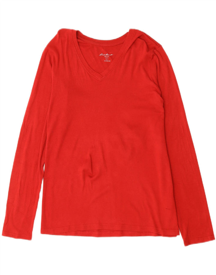 Eddie Bauer Haut à manches longues pour femme UK 16 Grand coton rouge