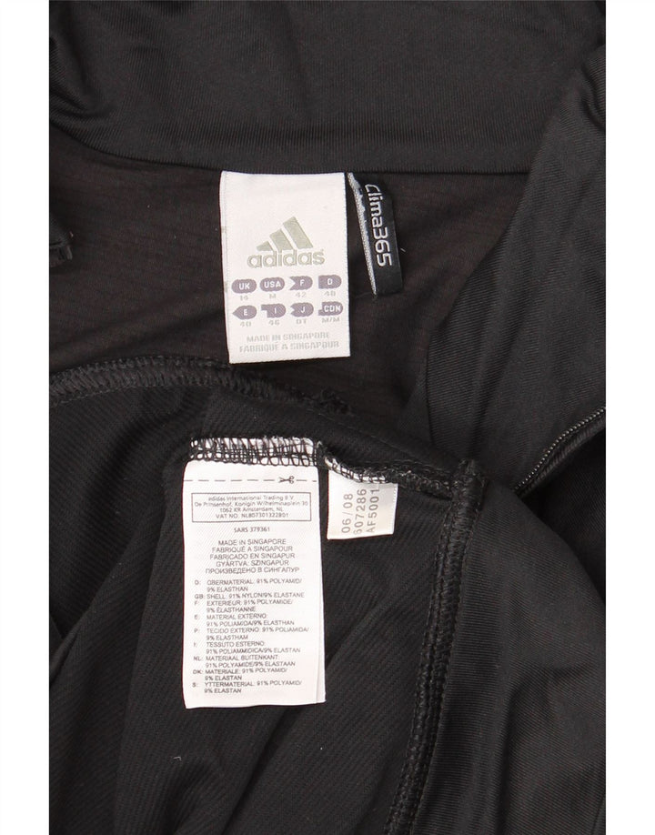 ADIDAS Veste de survêtement Climalite pour femme UK 14 Large Noir Polyamide