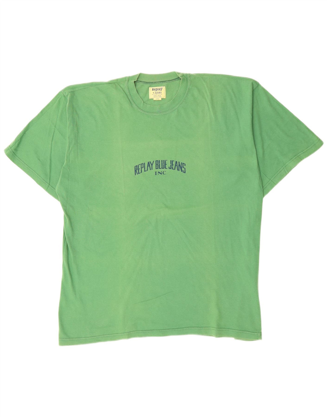 REPLAY T-Shirt Graphique Haut Large Vert Coton Homme