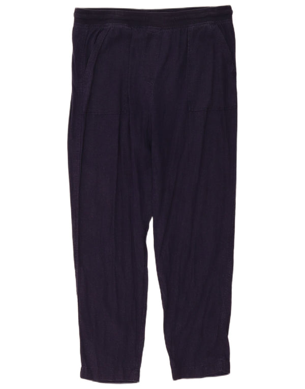 Marks & Spencer Pantalon décontracté pour femme UK 14 Large W34 L29 Bleu marine