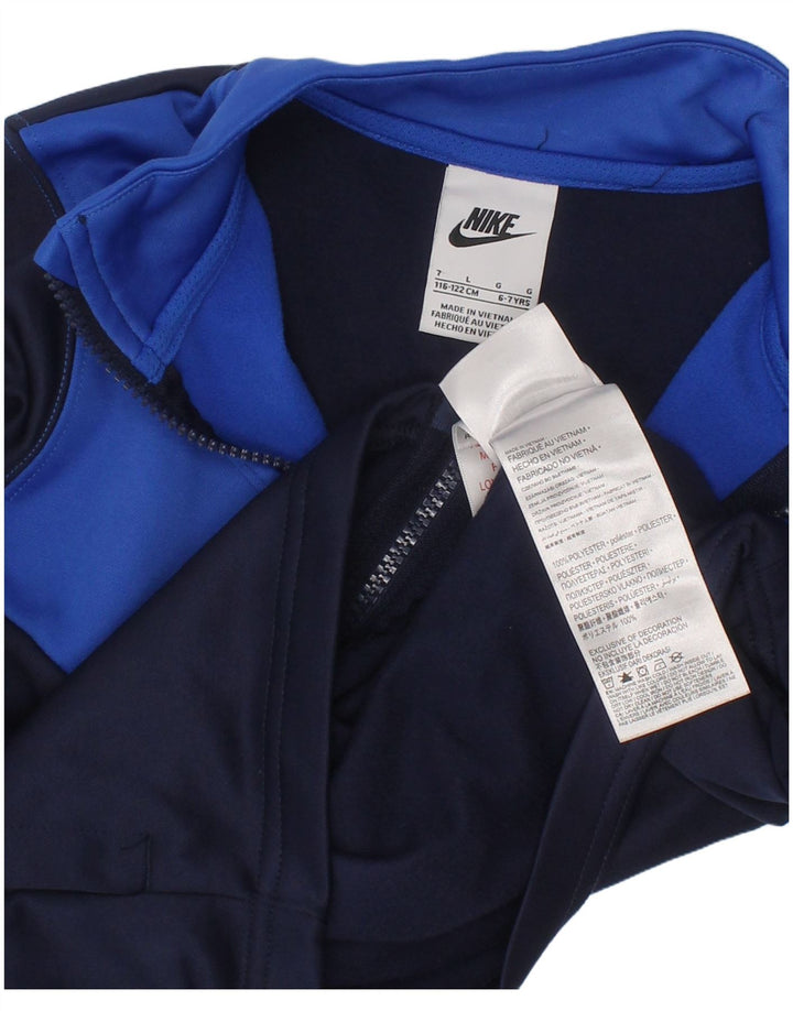 Nike Veste de survêtement pour garçon 6-7 ans Large Bleu Marine Colorblock