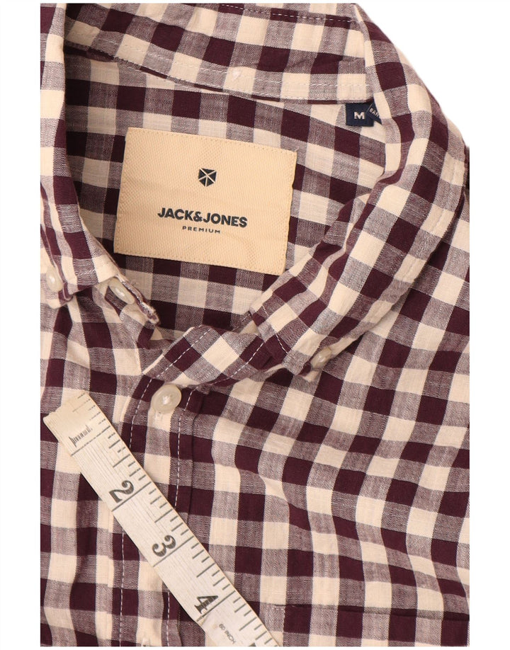 Jack & Jones Chemise Homme Coton Vichy Bordeaux Moyen