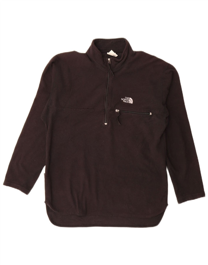 The North Face Pull polaire à col zippé pour femme UK 14 Medium Noir Polyester