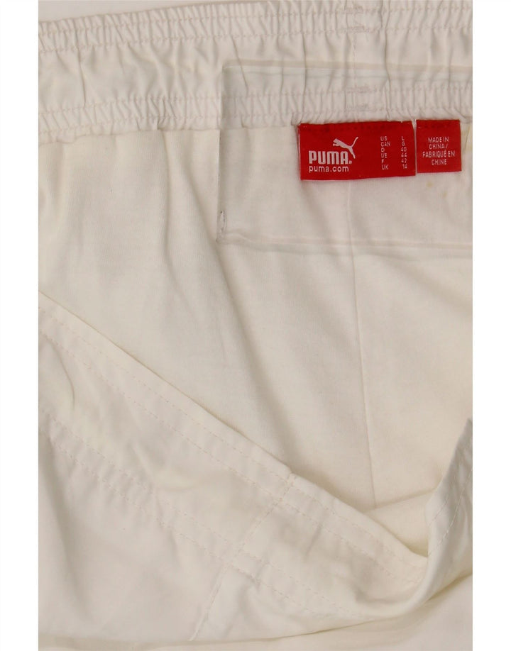 Puma Pantalon de survêtement pour femme UK 14 Large Blanc