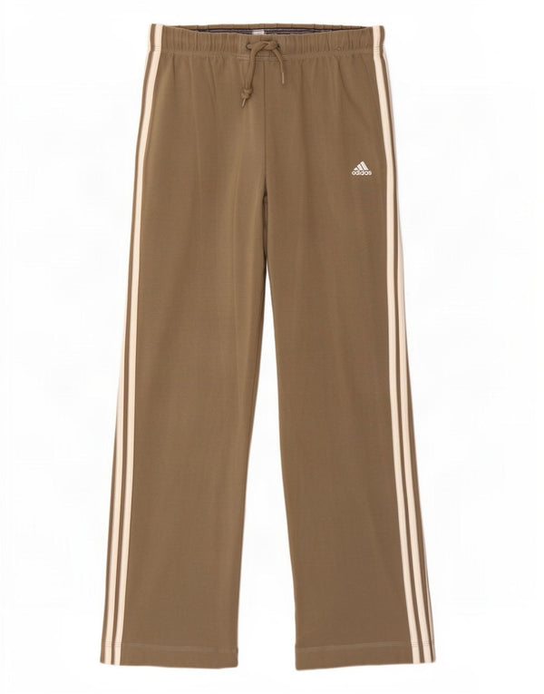 Adidas Pantalon de survêtement pour femme UK 12 Coton kaki moyen