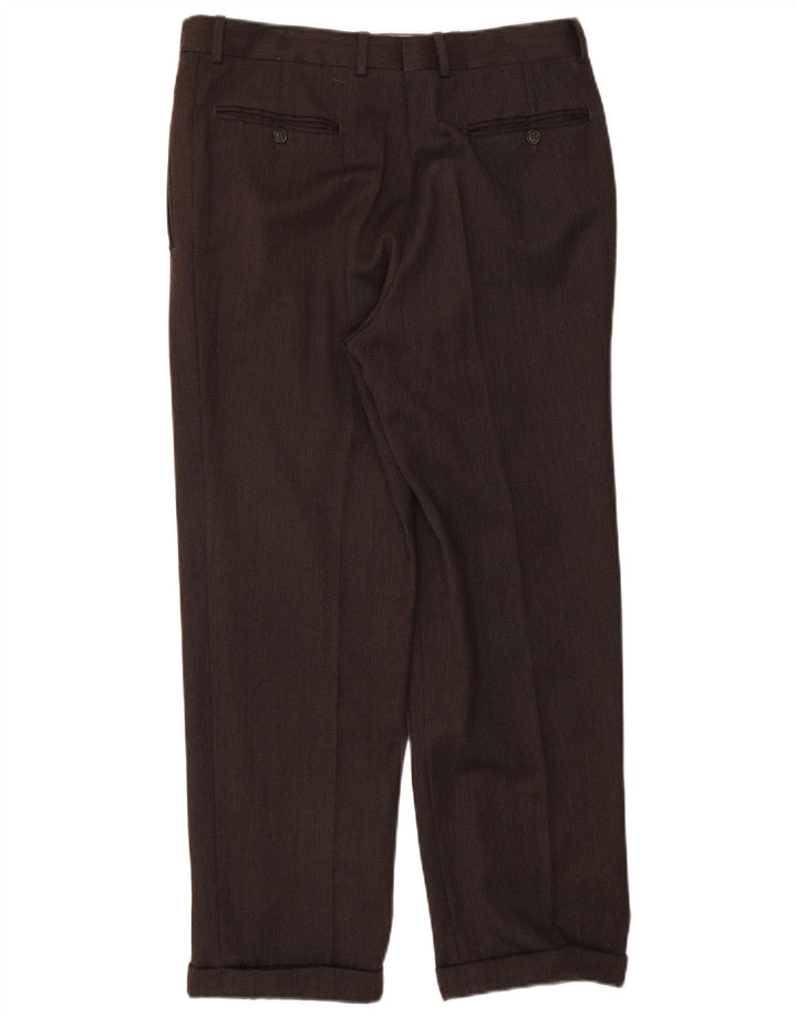 Pantalon de costume vintage pour hommes W32 L28 Marron