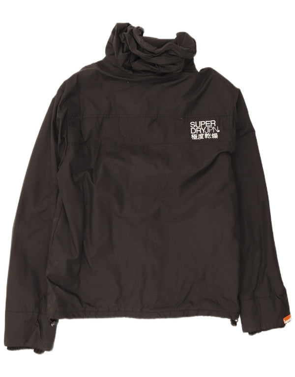 Superdry Veste coupe-vent à capuche pour homme UK 44 2XL Noir Nylon