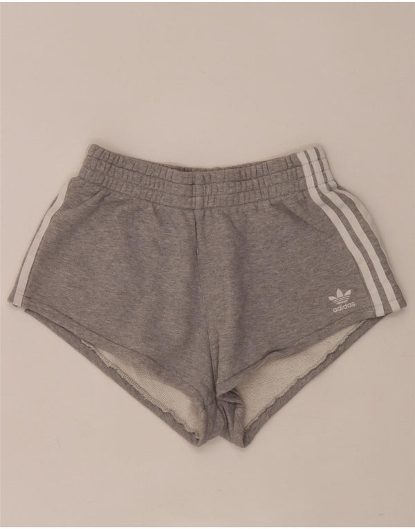 Adidas Short de sport pour femme UK 8 Small Gris Coton