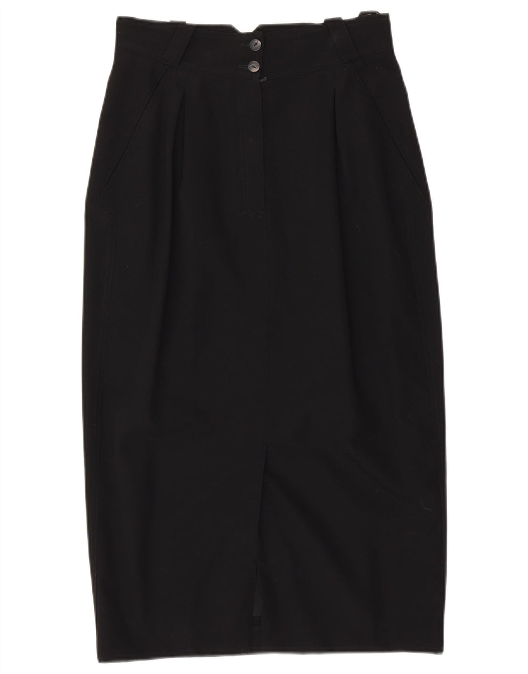 LAUREL Jupe Midi Femme EU 38 Moyen W28 Laine Noire