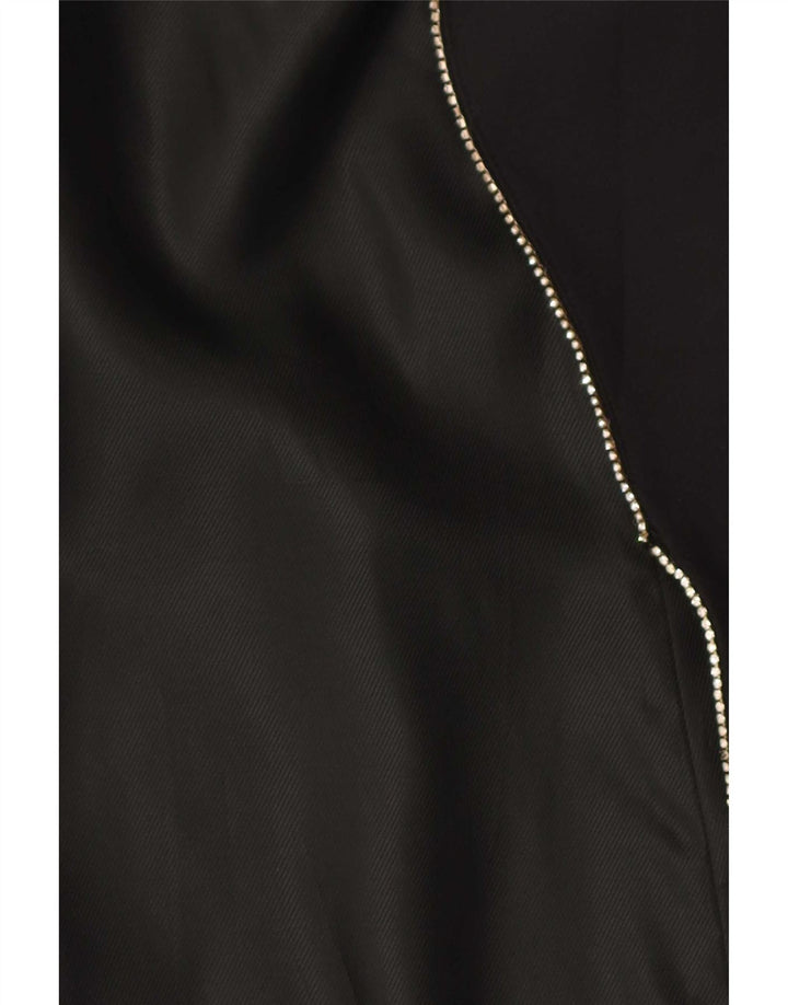 Zara Manteau sans manches pour femme UK 10 Petit Noir Polyester