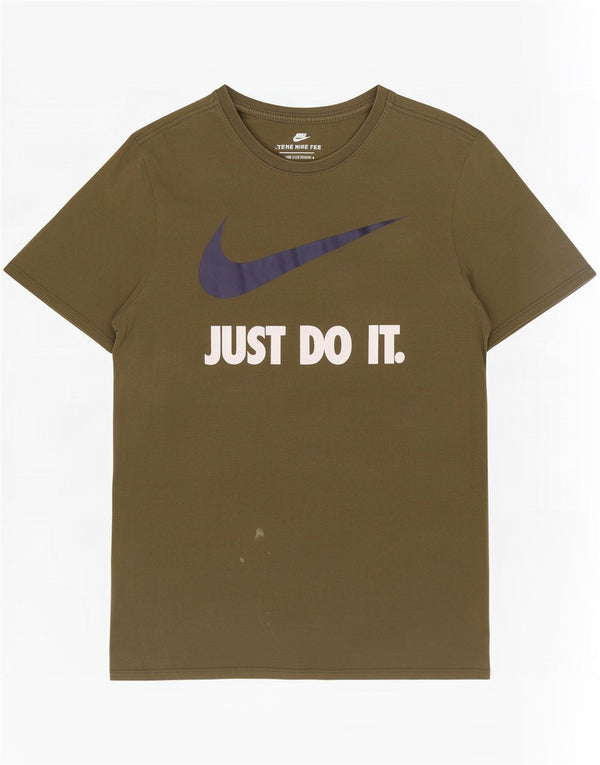 Nike T-shirt graphique coupe athlétique pour hommes, grand coton kaki