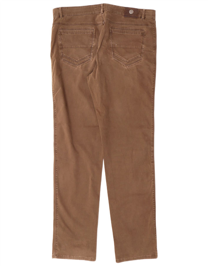 TRUSSARDI Pantalon décontracté droit pour homme IT 58 3XL W40 L36 Marron Coton