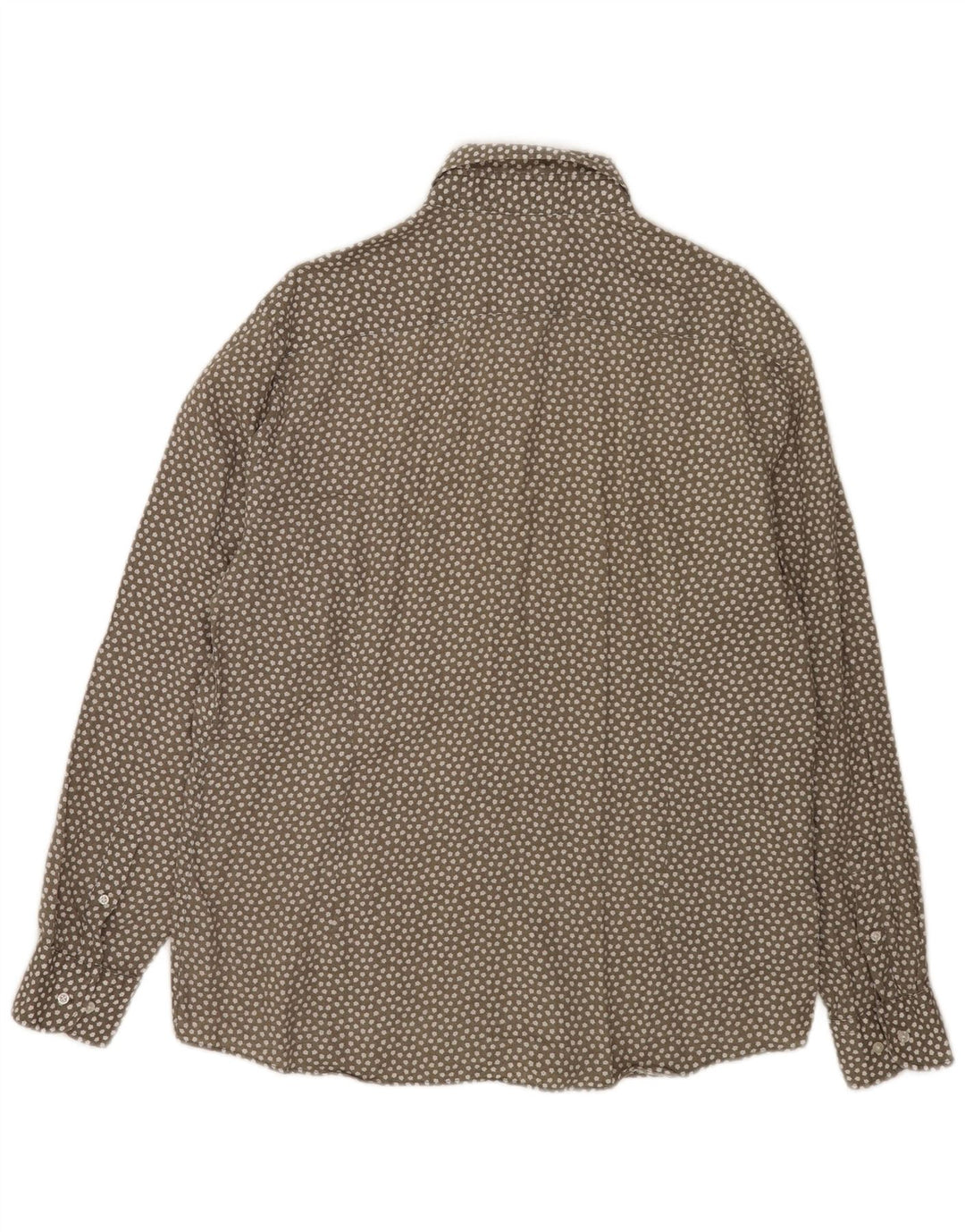 Massimo Dutti Chemise Homme XL Gris Floral Lin