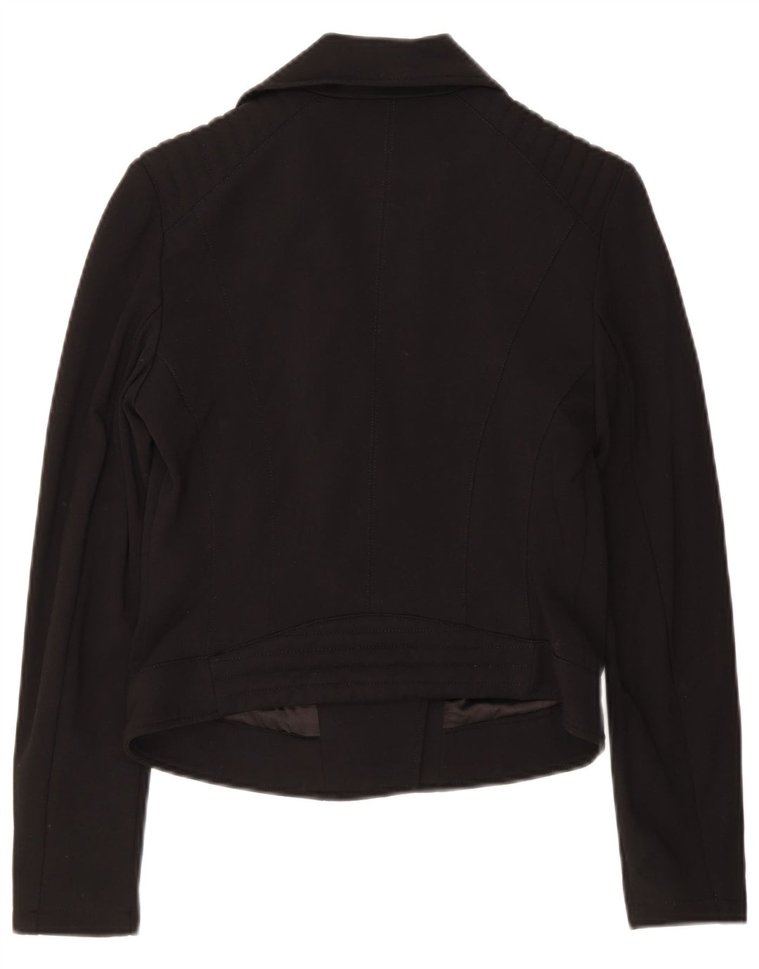 Guess Veste blazer courte zippée pour femme UK 8 Small Noir Viscose