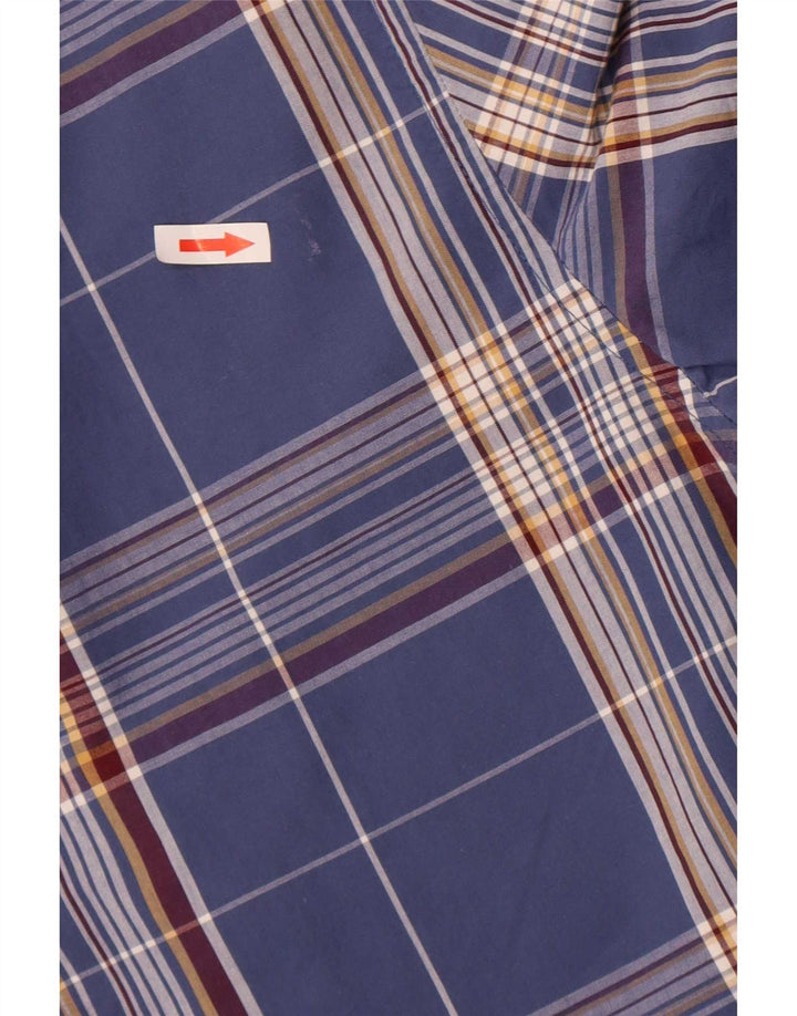 Tommy Hilfiger Chemise coupe classique pour homme en coton à carreaux bleus
