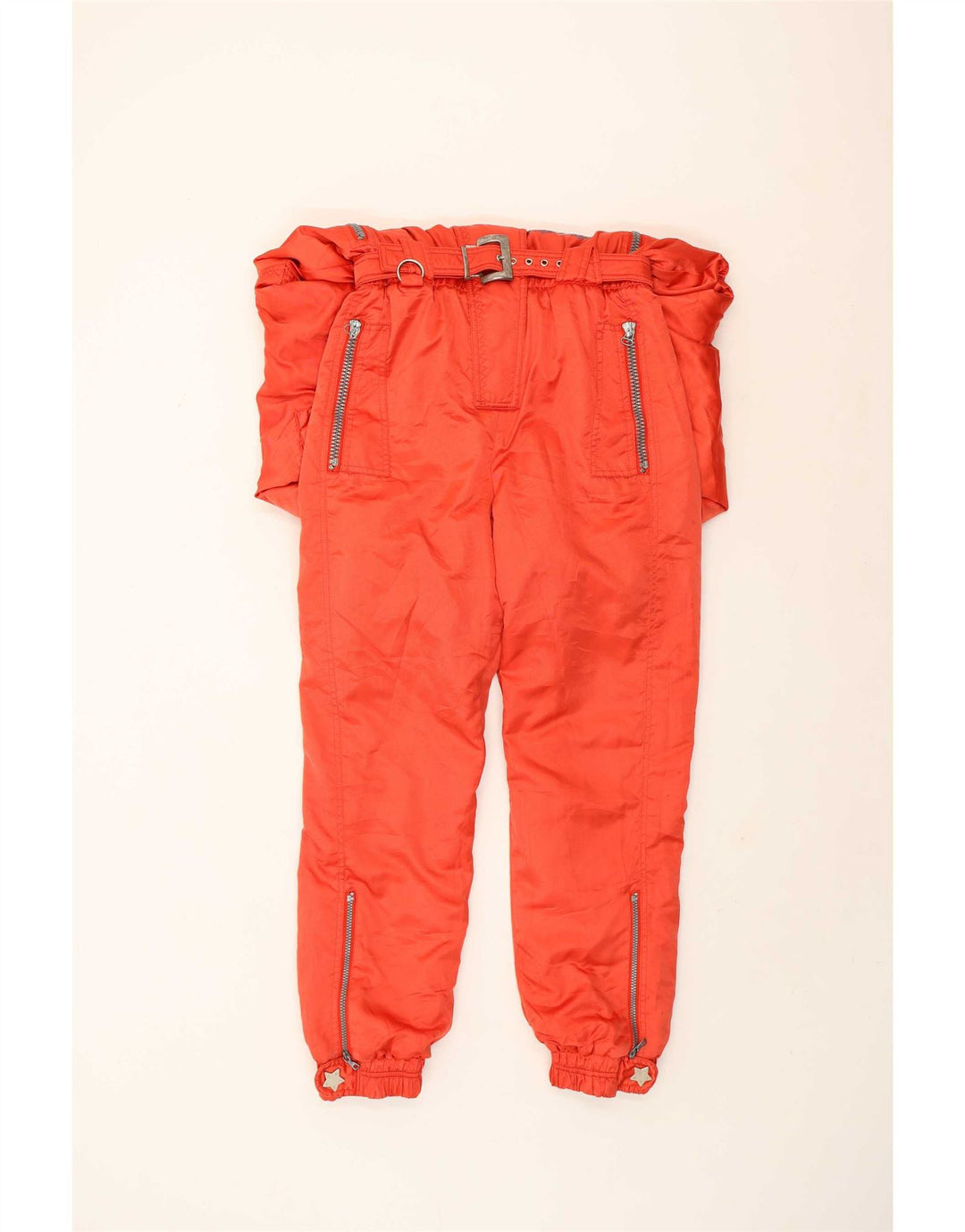 Silvy Combinaison de ski à capuche coupe ample pour femme IT 44 Rouge moyen hiver