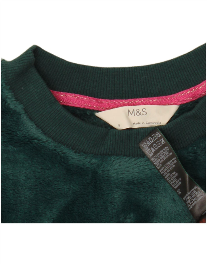 Marks & Spencer Sweat-shirt court surdimensionné pour femme UK 10 Petit Vert