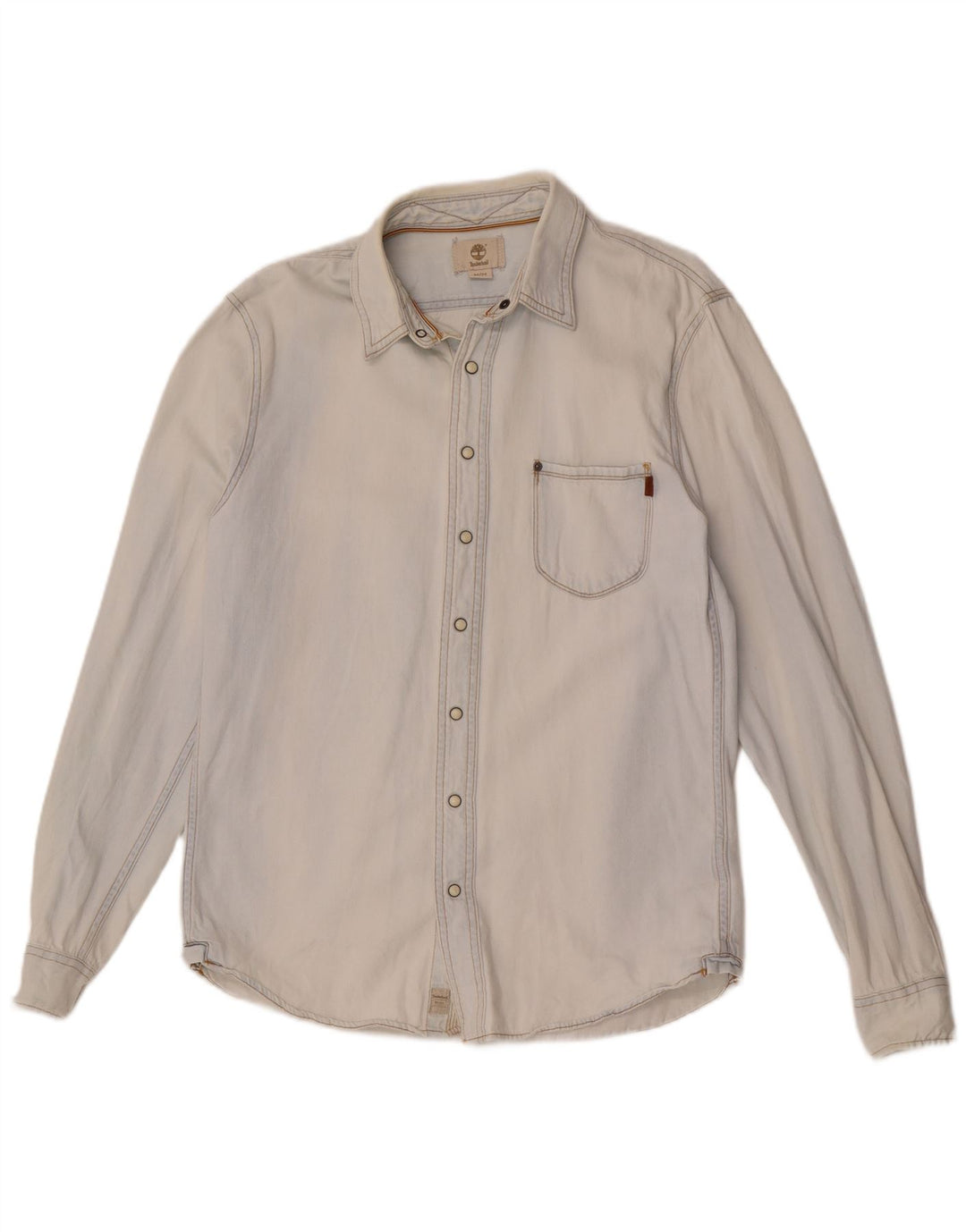 Timberland Chemise en Jean Slim Fit Homme Bleu Moyen Coton