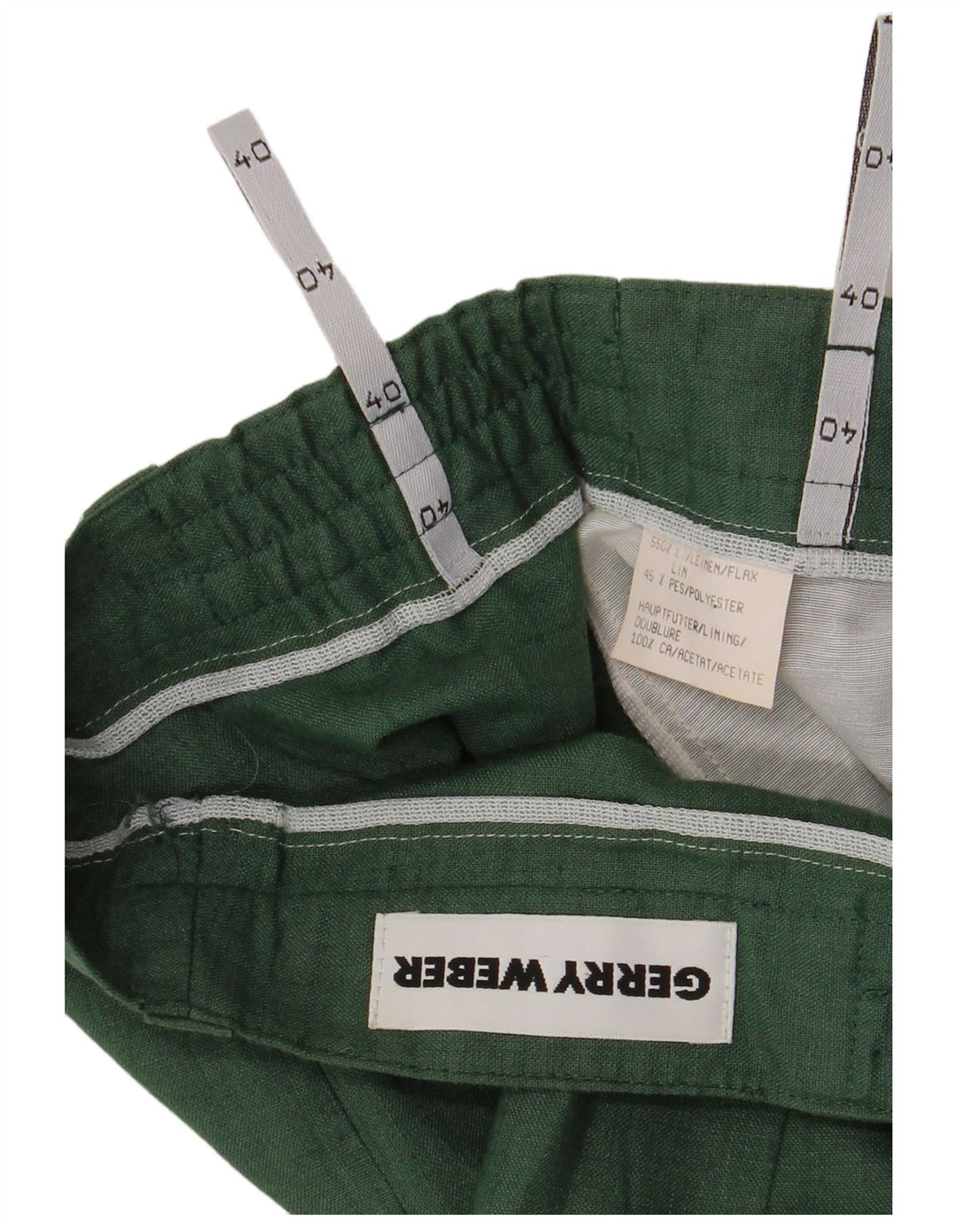 Gerry Weber Pantalon de costume taille haute pour femme EU 40 Medium W30 L28 Vert