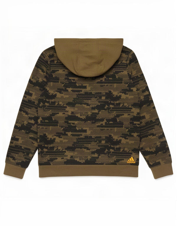 Adidas Pull à capuche graphique pour garçon 13-14 ans Kaki Camouflage Coton