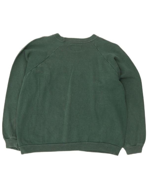 LEVI'S Sweat-shirt coupe ample pour femme en coton vert moyen UK 14