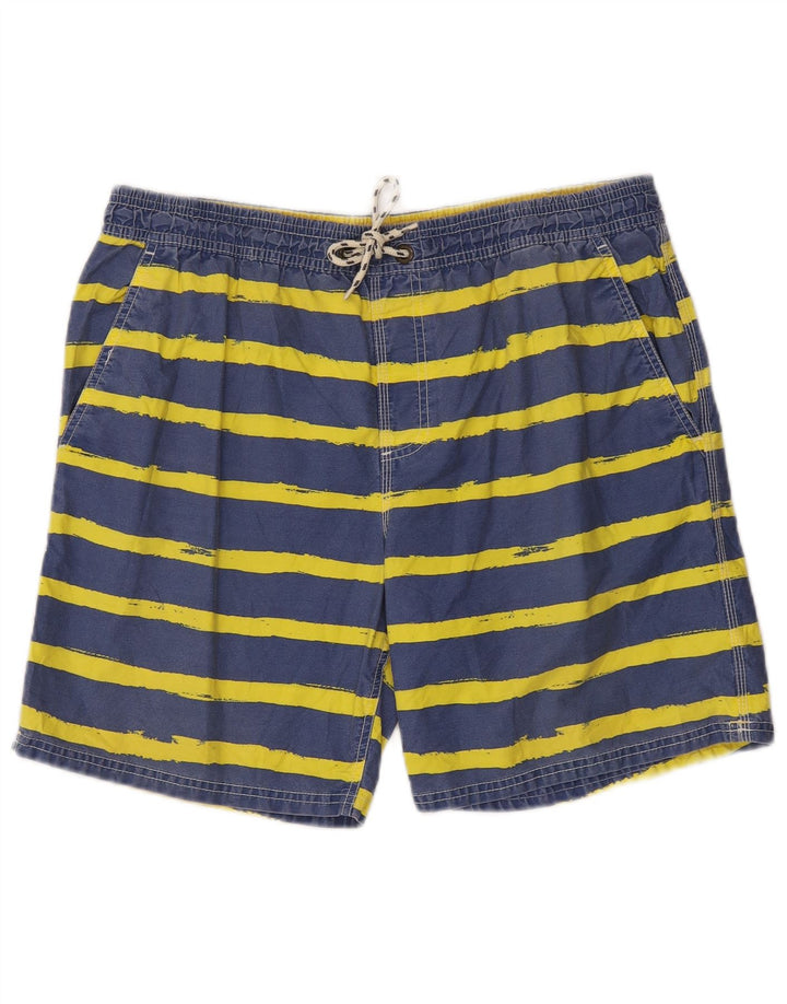 BODEN Short de Bain Homme Large Bleu Rayé
