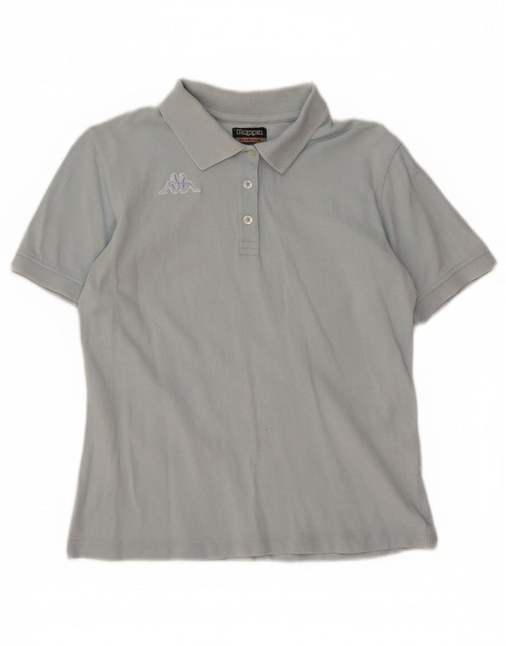 KAPPA Womens Polo Shirt UK 12 Medium Blue Cotton